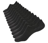 Mottee&Zconia Men's Low Cut No Show Cotton Casual Ankle Non-Slide Reinforced Black Socks 6 Pack Size L: 11~13
