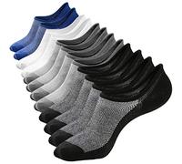 Mottee&Zconia No Show Socks for Mens/Women Low Cut Ankle Casual Invisible No See Cotton Non-Slip Durable Socks, 6 Pairs(2*black +2*grey+1navy+1white), Shoe Size: 8-11