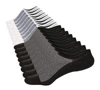 Mottee&Zconia No Show Socks for Unisex Mens Womens Low Cut No See Liner Invisible Ankle Cotton Socks, Black+white 8pack, 6.5-10.5 UK
