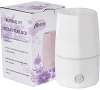 Mottery Menstrual Cup Sterilizer Period Cup Steamer Cleaner Machine High Temperature Wash Your Cup 99.9% Dirty 8 Minutes - Feminine Hygiene - Leak-Free (White Color)