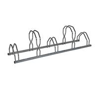 Mottez Bicycle Rack, 2 Levels, Side-by-Side, 5 Bikes, Grey 160 x 39 x 49cm