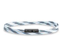 Motti Way Nautical Durable White Rope Cord Cuff Unisex Waterproof Bracelet with Magnetic Clasp for Men & Women, M-L Size