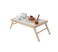 Mottiwood Folding Bed Table, Armchair Tray, Breakfast, Folding Beech Wood, Foldable, 33x50x21.5hcm