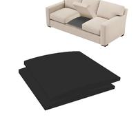 MOTTK 45D High Density Foam 40/50/60cm,Black Square Couch Cushion Repair Replacement Support for Sagging Seat,Quickly Repair Sofa Saggy Cushions (2,40x40cm)