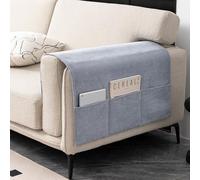 MOTTK Recliner Arm Protector for Dog Cat Pets,Sofa Armrest Organizer for Office Bedroom Living Room Desk Bed,Washable Chenille fabric,Space Saving (Light Grey,40x110cm)