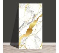 MOTTKEE 10 Pcs Marble Peel and Stick Wall Stickers 60x30CM Self Adhesive Wall Panels,Waterproof Backsplash Tiles for Kitchen Bathroom,Wall Decor (Gold3)