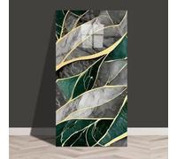 MOTTKEE 10 Pcs Marble Peel and Stick Wall Stickers 60x30CM Self Adhesive Wall Panels,Waterproof Backsplash Tiles for Kitchen Bathroom,Wall Decor (Green2)