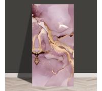 MOTTKEE 10 Pcs Marble Peel and Stick Wall Stickers 60x30CM Self Adhesive Wall Panels,Waterproof Backsplash Tiles for Kitchen Bathroom,Wall Decor (Pink1)