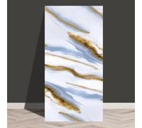 MOTTKEE 10 Pcs Marble Peel and Stick Wall Stickers 60x30CM Self Adhesive Wall Panels,Waterproof Backsplash Tiles for Kitchen Bathroom,Wall Decor (Blue1)