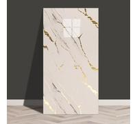 MOTTKEE 10 Pcs Marble Peel and Stick Wall Stickers 60x30CM Self Adhesive Wall Panels,Waterproof Backsplash Tiles for Kitchen Bathroom,Wall Decor (Beige2)