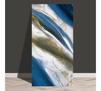 MOTTKEE 10 Pcs Marble Peel and Stick Wall Stickers 60x30CM Self Adhesive Wall Panels,Waterproof Backsplash Tiles for Kitchen Bathroom,Wall Decor (Blue5)