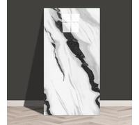 MOTTKEE 10 Pcs Marble Peel and Stick Wall Stickers 60x30CM Self Adhesive Wall Panels,Waterproof Backsplash Tiles for Kitchen Bathroom,Wall Decor (White2)