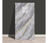 MOTTKEE 10 Pcs Marble Peel and Stick Wall Stickers 60x30CM Self Adhesive Wall Panels,Waterproof Backsplash Tiles for Kitchen Bathroom,Wall Decor (Grey3)