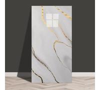 MOTTKEE 10 Pcs Marble Peel and Stick Wall Stickers 60x30CM Self Adhesive Wall Panels,Waterproof Backsplash Tiles for Kitchen Bathroom,Wall Decor (Grey1)