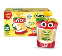 Mott's Applesauce, Made from Real Fruit, No Artificial Flavors, Good Source of Vitamin C, 3.2 oz Clear Pouches, 20 Pack
