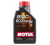 Motul 102793 | Motul 8100 ECO-nergy 100% Synthetic Fuel Economy Lubricant for Petrol & Diesel Vehicles | Car Engine Oil | SAE J 300, 0W-30 | 1 Litre