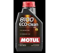 Motul 8100 Eco-Clean 0W-30 0W30 Fully Synthetic Car Engine Oil 1 Litre 1L