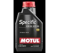 Motul Specific 508 00 509 00 0W-20 1l Engine oil 107385 AUDI: A6 C7 Saloon, A3 Sportback, A4 B9 Avant, VOLKSWAGEN: Polo VI, Golf 7, Polo V Hatchback