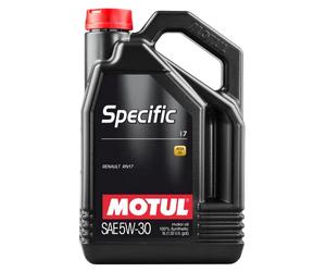 Motul 109841 | Motul Specific Fully Synthetic Car Engine Oil - Lubricant Compatible With RENAULT Petrol & Diesel Engines | 100% Synthetic | Viscosity SAE J 300, 5W-30 | 5 Litres