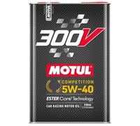 Motul 110818 | Motul 300V Competition ESTER Core Technology Car Racing Motor Oil | High Performance Synthetic Engine Oil | Viscosity 5W-40, SAE J 300 | 5 Litres