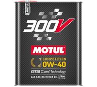 Motul 110857 | Motul 300V Competition ESTER Core Technology Car Racing Motor Oil | High Performance Synthetic Engine Oil | Viscosity 0W-40, SAE J 300 | 2 Litres