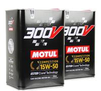 Motul 110861 | Motul 300V Competition ESTER Core Technology Car Racing Motor Oil | High Performance Synthetic Engine Oil | Viscosity 15W-50, SAE J 300 | 5 Litres