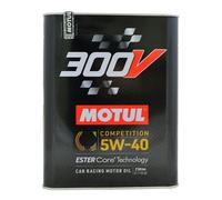 Motul 300V Competition 5W-40 Ester Core Racing Car Engine Oil - 2 Litres 2L
