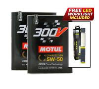 Motul 300V Competition 5W-50 Car Engine Oil - 4L + FREE Philips LED Worklight