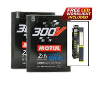 Motul 300V Le Mans 10w-60 Car Engine Oil - 4L + FREE Philips LED Worklight