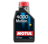Motul 4000 Motion 10W30 1 Liter Auto Engine Lubricant Engine Oil 10W-30 Mineral