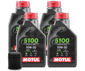 Motul 5100 10W30 Oil Change Kit Yamaha SCR 950 2017-2020