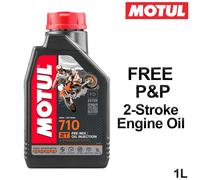 Motul 710 2T 2 Stroke Ester Synthetic Racing Motorcycle Engine Oil - 1 Litre 1L