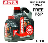 Motul Oil & Lubricant 7100 10w40 4T 100% Synthetic (4L+1L Free)