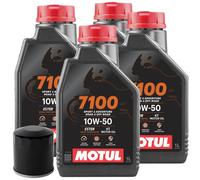 Motul 7100 10w50 4t 1l Motor Oil Golden