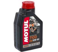 Motul 7100 4T 10W50 Engine Oil 1 Litre | HC synthesis, ester technology, API SN/SM/SL/SJ/SH/SG, JASO MA2 M033MOT162, OEM 109382