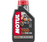 Motul 7100 4T 10W60 Engine Oil 1 Litre | Ester technology, wet clutch compatible, API SN, SM, SL, SJ, SH, SG, JASO MA2, OEM 109384