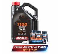 Motul 7100 5W40 4T Fully Synthetic Motorcycle Engine Oil 4 Litre FREE ADDITIVES