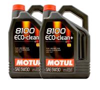 Motul 8100 Eco-Clean+ 5w-30 5w30 Fully Synthetic Car Engine Oil 10L 101584
