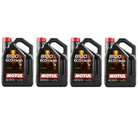 Motul 101545 Car Engine Oil | Motul 8100 ECO-clean Fully Synthetic Engine Lubricant for Petrol & Diesel Vehicles | 100% Synthetic Engine Oil | Viscosity SAE J 300, 5W-30 | 5 Litres