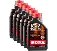 Motul 8100 Eco-Lite 0W20 Fully Synthetic Engine Oil Gm Dexos1 Gen3 6X1L