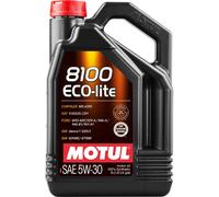 Motul 8100 ECO-lite 5W-30 Car Engine Oil 6L 6 Litre (5L+1L) + 5L SCREENWASH TAB