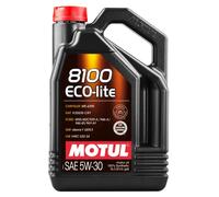 Motul 8100 ECO-lite 5W-30 Car Engine Oil 6L 6 Litre (5L+1L) + 5L SCREENWASH TAB