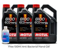 Motul 8100 Eco-Nergy 5W-30 Fully Synthetic Engine Oil 15 Litres 15L + FREE GIFT