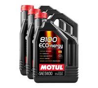 Motul 8100 Eco-Nergy 5W30 Fully Synthetic Engine Oil Acea A5/b5 Rn0700 3X5L