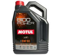 Motul 8100 Power 5W50 Engine Oil 5 Litre Ester Synthetic API SP Ford M2C931-D 5L