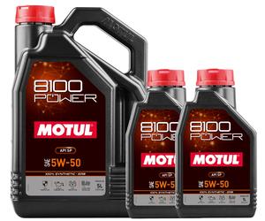 Motul 8100 Power 5W50 Fully Synthetic Engine Oil 7L ESTER Technology 111812