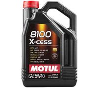 Motul 8100 X-Cess 5W-40 Fully Synthetic Engine Oil 5 Litre 5L + SCREENWASH TAB