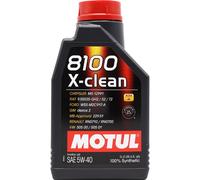 Motul 8100 X-Clean 5w-40 5w40 Fully Synthetic Car Engine Oil - 1 Litre 1L