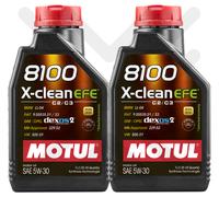 Motul 8100 X-Clean EFE 5W-30 5W30 Fully Synthetic Engine Oil 2 Litre 2L (1L X 2)