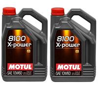 Motul 8100 X-Power 10W60 A3/B4 High Performance Fully Synthetic Engine Oil, 10 Litres